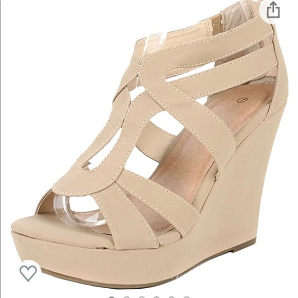 TOP Moda Shoes - Wedges nude